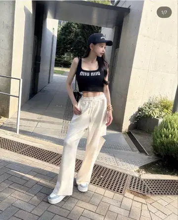 슬릿 스웨트 팬츠 [ 미사용 새상품 ]