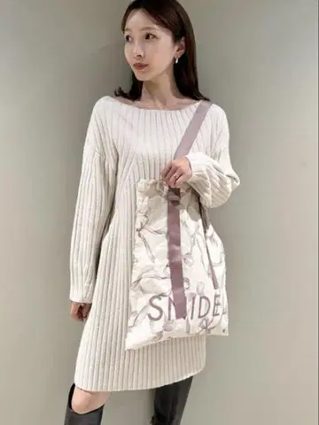 새상품 SNIDEL 리브 니트 미니 원피스