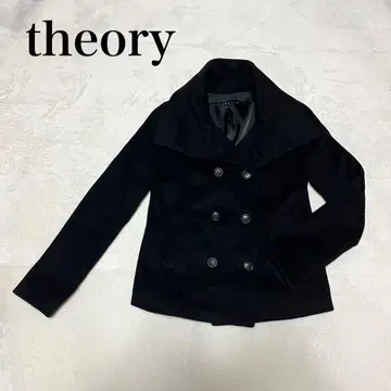 새상품급 theory P코트 울 더블 블랙 M 사이즈