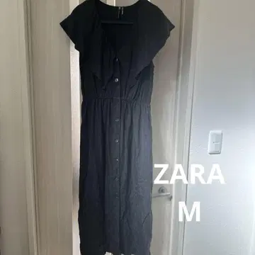 ZARA FILL SENS 블랙 슬리브리스 원피스 광택 원단 M