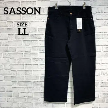 미사용품 [ SASSON ] 사손 스트레치 와이드 팬츠 블랙 LL
