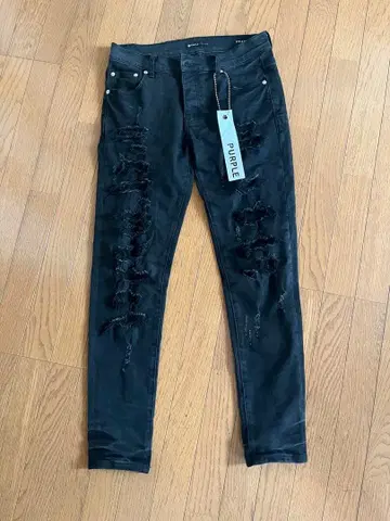 Purple Brand 스키니 데님 32 블랙
