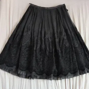 K.T Kiyoko Takase 블랙 플레어 스커트 9 사이즈