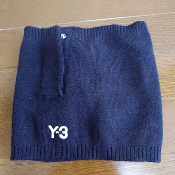 Y-3 블랙 넥워머 스냅 버튼