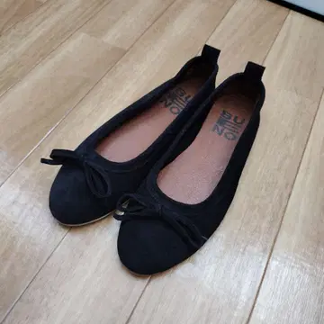 BUENO 블랙 발레 슈즈