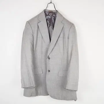 Y8638*밀라 쇤 체크 무늬 테일러드 자켓 그레이