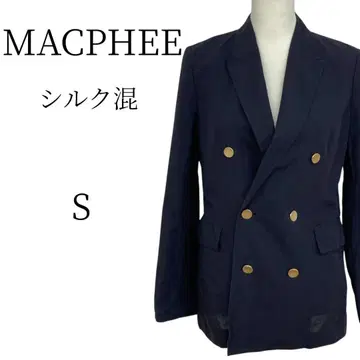 MACPHEE 맥피 실크 블랙 테일러드 자켓 S