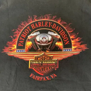 Harley Davidson 프레임 디자인 T셔츠 USA제