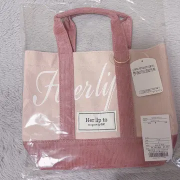 herlipto mini tote 루미네 한정판 rose 토트백 핑크