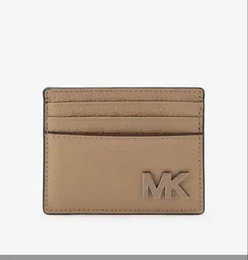 MK 베이지 가죽 카드 케이스