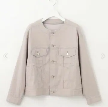 [ 자유구 ] USUKARU DENIM 노카라 자켓 베이지 계열 38