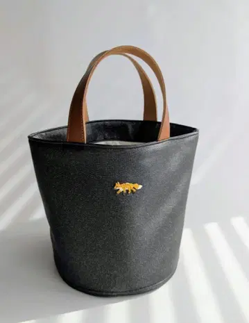 irodori petit Kirara 자수 패치 버킷 토트 여우