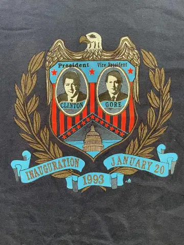 클린턴 고어 빈티지 T셔츠 ONEITA 은택 90s USA