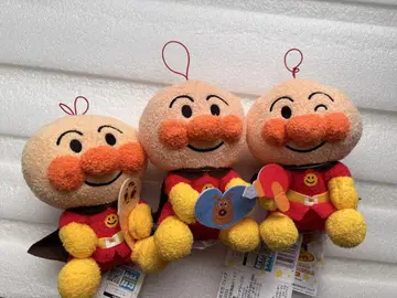 호빵맨 봉제 인형 3체 세트 약 15cm