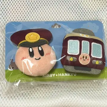 별의 커비 한큐 콜라보 한큐 기차 커비 와돌디 인형 배지
