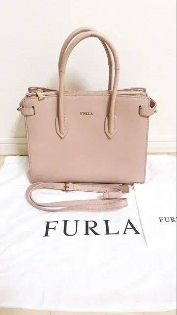 FURLA PIN 훌라 핸드백 가죽 숄더백 핑크