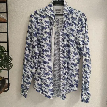ZARA 남성용 야자수 패턴 긴팔 셔츠