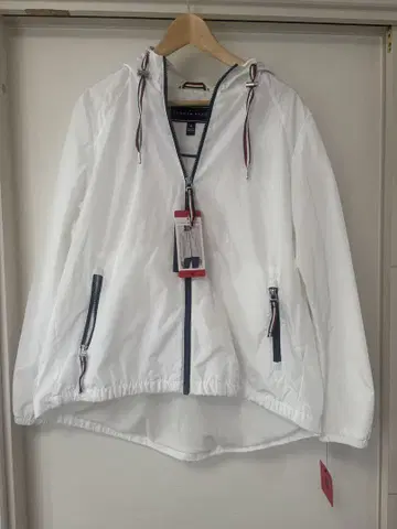 가격 인하 TOMMY HILFIGER 후드 부착 자켓 M 화이트