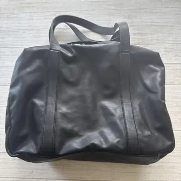 ZARA 블랙 합성 피혁 보스턴 백