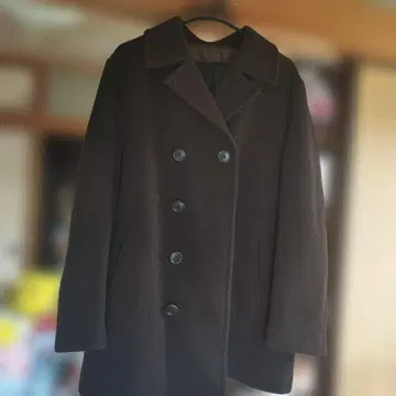 UNIQLO 다크 브라운 피 코트 xl