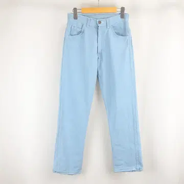 70s VINTAGE LEVIS 화이트 탭 페이드 데님 팬츠 라이트 블루