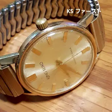 킹세이코 퍼스트 골드 수동 와인딩 남성용 손목시계 작동품