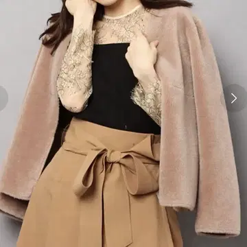노카라 자켓 베이지