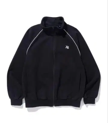 EMBROIDERED LOGO PIPING ZIP UP SWEAT