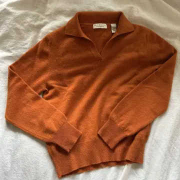 LORD & TAYLOR 캐시미어 스웨터 M 오렌지 브라운