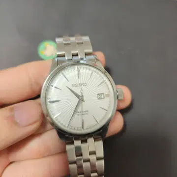 SEIKO Presage 자동 와인딩 시계 실버