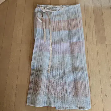 마키 텍스타일 랩 스커트