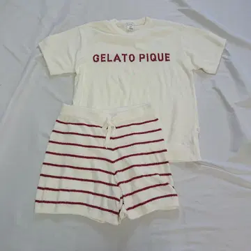 GELATO PIQUE 스무디 로고 자카드 풀오버 세트