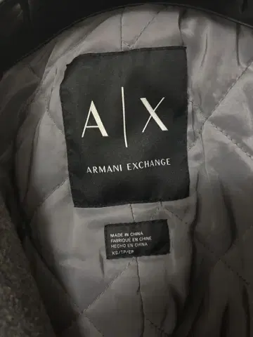 Armani Exchange 그레이 더블 브레스트 자켓 XS