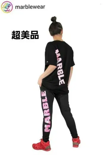 [컨디션 최상] Marble 블랙 슬릿 빅 T셔츠
