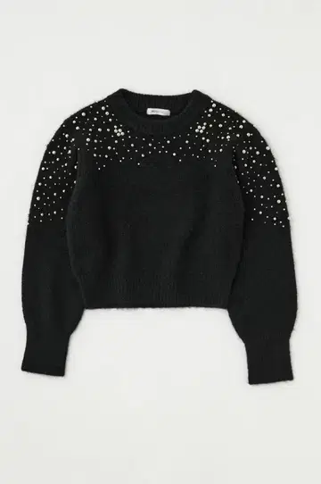 moussy 비즈 데코 니트