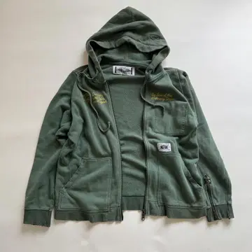 Fuct SSDD 올리브 그린 후드 부착 후드티