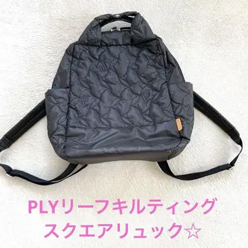 PLY 리프 퀼팅 스퀘어 백팩