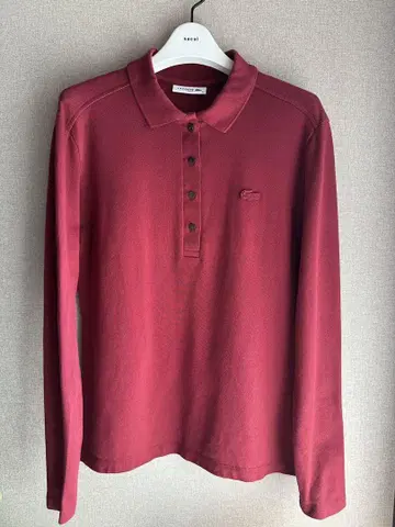 LACOSTE 슬림핏 긴팔 피케 셔츠 40
