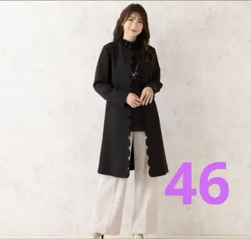 새상품 로즈 티아라 46 얇은 소재 롱 코트 스프링 고급스러운