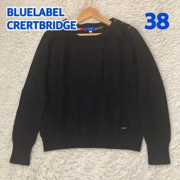 캐시미어 혼방 BLUE LABEL CRESTBRIDGE 니트 38 블랙