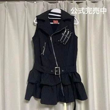 ACDCRAG PUNKS ZIP 원피스 스트라이프