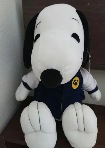 추가 가격 인하! 스누피 빈티지 봉제 인형 네이비 컬러 바시티 자켓