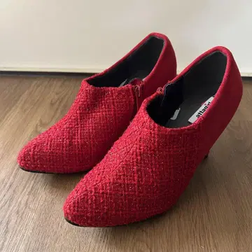 새상품 attagirl 숏부츠 빨간색 L 사이즈 24cm