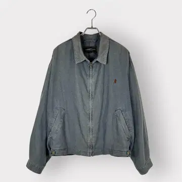 그레이 데님풍 자켓 집업 말보로 linen 혼방