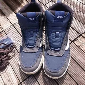 VANS 하이컷 스니커즈 네이비/브라운