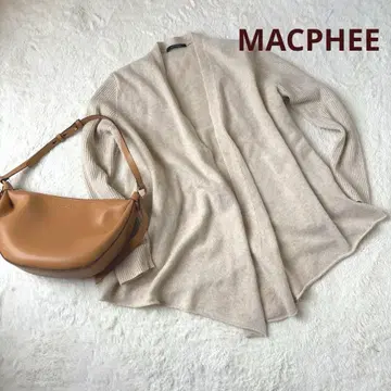 새상품급 MACPHEE 캐시미어 혼방 베이지 가디건 S