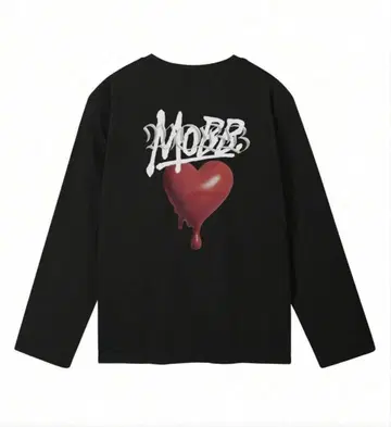 MOBB 로고 블랙 긴팔 티셔츠