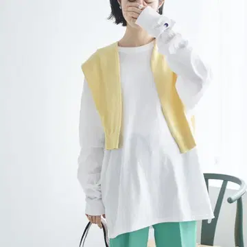 Champion 슈퍼 오버 사이즈 코튼 T셔츠