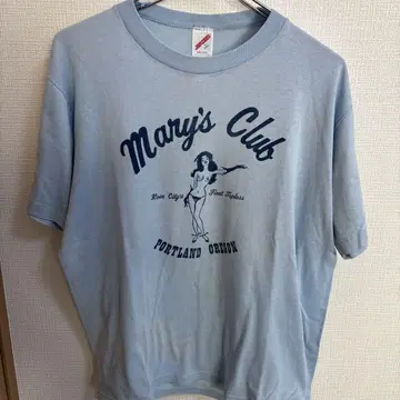 Mary's Club T셔츠 라이트 블루 반팔