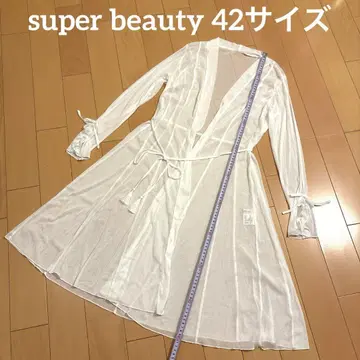 super beauty 42 사이즈 가운 가디건 화이트 펄